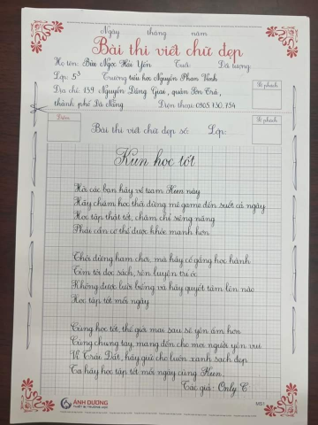 Liên đội Nguyễn Phan Vinh tham gia cuộc thi viết “Chia sẻ yêu thương” do hội đồng Đội Trung ương phát động.